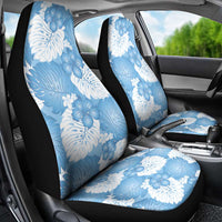 Blue Aloha Hawaii Car Seat Cover Monstera Hibiscus Plumeria Seamless Vibes - Polynesian Pride