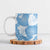 Blue Aloha Hawaii Ceramic Mug Monstera Hibiscus Plumeria Seamless Vibes - Polynesian Pride