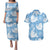 Blue Aloha Hawaii Couples Matching Puletasi and Hawaiian Shirt Monstera Hibiscus Plumeria Seamless Vibes - Polynesian Pride