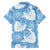 Blue Aloha Hawaii Family Matching Long Sleeve Bodycon Dress and Hawaiian Shirt Monstera Hibiscus Plumeria Seamless Vibes - Polynesian Pride