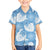 Blue Aloha Hawaii Family Matching Long Sleeve Bodycon Dress and Hawaiian Shirt Monstera Hibiscus Plumeria Seamless Vibes - Polynesian Pride