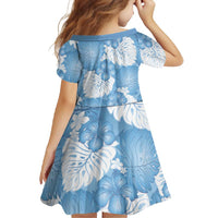 Blue Aloha Hawaii Family Matching Off Shoulder Maxi Dress and Hawaiian Shirt Monstera Hibiscus Plumeria Seamless Vibes - Polynesian Pride