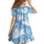 Blue Aloha Hawaii Family Matching Puletasi and Hawaiian Shirt Monstera Hibiscus Plumeria Seamless Vibes - Polynesian Pride