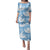Blue Aloha Hawaii Family Matching Puletasi and Hawaiian Shirt Monstera Hibiscus Plumeria Seamless Vibes - Polynesian Pride
