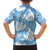 Blue Aloha Hawaii Family Matching Tank Maxi Dress and Hawaiian Shirt Monstera Hibiscus Plumeria Seamless Vibes - Polynesian Pride
