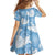 Blue Aloha Hawaii Family Matching Tank Maxi Dress and Hawaiian Shirt Monstera Hibiscus Plumeria Seamless Vibes - Polynesian Pride