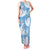 Blue Aloha Hawaii Family Matching Tank Maxi Dress and Hawaiian Shirt Monstera Hibiscus Plumeria Seamless Vibes - Polynesian Pride