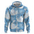 Blue Aloha Hawaii Hoodie Monstera Hibiscus Plumeria Seamless Vibes - Polynesian Pride