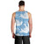 Blue Aloha Hawaii Men Tank Top Monstera Hibiscus Plumeria Seamless Vibes - Polynesian Pride