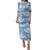 Blue Aloha Hawaii Puletasi Monstera Hibiscus Plumeria Seamless Vibes - Polynesian Pride