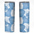 Blue Aloha Hawaii Skinny Tumbler Monstera Hibiscus Plumeria Seamless Vibes - Polynesian Pride