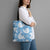 Blue Aloha Hawaii Tote Bag Monstera Hibiscus Plumeria Seamless Vibes - Polynesian Pride