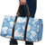 Blue Aloha Hawaii Travel Bag Monstera Hibiscus Plumeria Seamless Vibes - Polynesian Pride