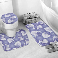 Purple Aloha Hawaii Bathroom Set Monstera Hibiscus Plumeria Seamless Vibes - Polynesian Pride