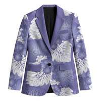 Purple Aloha Hawaii Blazer Monstera Hibiscus Plumeria Seamless Vibes - Polynesian Pride