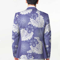 Purple Aloha Hawaii Blazer Monstera Hibiscus Plumeria Seamless Vibes - Polynesian Pride