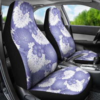 Purple Aloha Hawaii Car Seat Cover Monstera Hibiscus Plumeria Seamless Vibes - Polynesian Pride