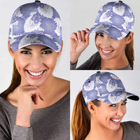 Purple Aloha Hawaii Classic Cap Monstera Hibiscus Plumeria Seamless Vibes - Polynesian Pride