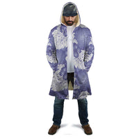 Purple Aloha Hawaii Cloak Monstera Hibiscus Plumeria Seamless Vibes - Polynesian Pride