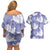 Purple Aloha Hawaii Couples Matching Off Shoulder Short Dress and Hawaiian Shirt Monstera Hibiscus Plumeria Seamless Vibes - Polynesian Pride