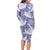 Purple Aloha Hawaii Family Matching Long Sleeve Bodycon Dress and Hawaiian Shirt Monstera Hibiscus Plumeria Seamless Vibes - Polynesian Pride