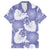 Purple Aloha Hawaii Family Matching Short Sleeve Bodycon Dress and Hawaiian Shirt Monstera Hibiscus Plumeria Seamless Vibes - Polynesian Pride