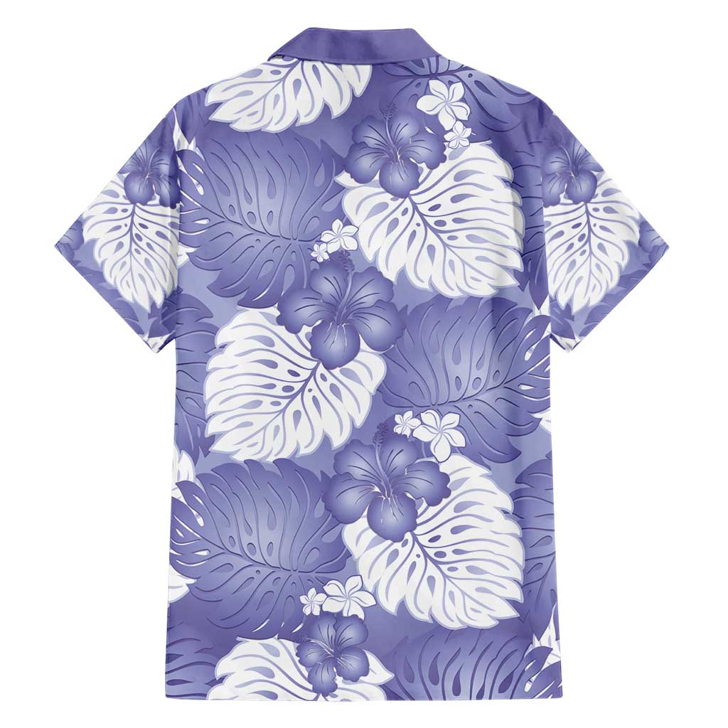 Purple Aloha Hawaii Hawaiian Shirt Monstera Hibiscus Plumeria Seamless Vibes - Polynesian Pride