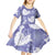 Purple Aloha Hawaii Kid Short Sleeve Dress Monstera Hibiscus Plumeria Seamless Vibes - Polynesian Pride