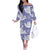 Purple Aloha Hawaii Off The Shoulder Long Sleeve Dress Monstera Hibiscus Plumeria Seamless Vibes - Polynesian Pride