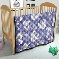 Purple Aloha Hawaii Quilt Monstera Hibiscus Plumeria Seamless Vibes - Polynesian Pride