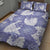 Purple Aloha Hawaii Quilt Bed Set Monstera Hibiscus Plumeria Seamless Vibes - Polynesian Pride