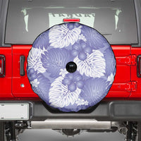 Purple Aloha Hawaii Spare Tire Cover Monstera Hibiscus Plumeria Seamless Vibes - Polynesian Pride