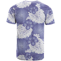 Purple Aloha Hawaii T Shirt Monstera Hibiscus Plumeria Seamless Vibes - Polynesian Pride
