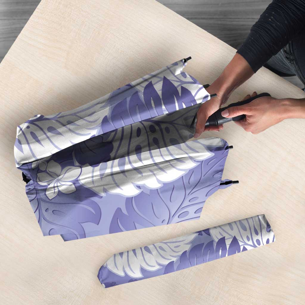 Purple Aloha Hawaii Umbrella Monstera Hibiscus Plumeria Seamless Vibes - Polynesian Pride