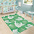 Green Aloha Hawaii Area Rug Monstera Hibiscus Plumeria Seamless Vibes - Polynesian Pride