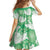 Green Aloha Hawaii Family Matching Long Sleeve Bodycon Dress and Hawaiian Shirt Monstera Hibiscus Plumeria Seamless Vibes - Polynesian Pride
