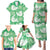 Green Aloha Hawaii Family Matching Puletasi and Hawaiian Shirt Monstera Hibiscus Plumeria Seamless Vibes - Polynesian Pride