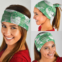 Green Aloha Hawaii Neck Gaiter Monstera Hibiscus Plumeria Seamless Vibes LT14