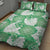 Green Aloha Hawaii Quilt Bed Set Monstera Hibiscus Plumeria Seamless Vibes - Polynesian Pride
