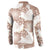 Mocha Mousse Aloha Hawaii Button Sweatshirt Monstera Hibiscus Plumeria Seamless Vibes - Polynesian Pride