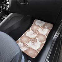 Mocha Mousse Aloha Hawaii Car Mats Monstera Hibiscus Plumeria Seamless Vibes - Polynesian Pride