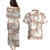 Mocha Mousse Aloha Hawaii Couples Matching Puletasi and Hawaiian Shirt Monstera Hibiscus Plumeria Seamless Vibes - Polynesian Pride