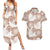 Mocha Mousse Aloha Hawaii Couples Matching Summer Maxi Dress and Hawaiian Shirt Monstera Hibiscus Plumeria Seamless Vibes - Polynesian Pride