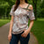 Mocha Mousse Aloha Hawaii Cross Shoulder Shirt Monstera Hibiscus Plumeria Seamless Vibes - Polynesian Pride