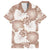 Mocha Mousse Aloha Hawaii Family Matching Long Sleeve Bodycon Dress and Hawaiian Shirt Monstera Hibiscus Plumeria Seamless Vibes - Polynesian Pride