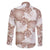 Mocha Mousse Aloha Hawaii Family Matching Long Sleeve Bodycon Dress and Hawaiian Shirt Monstera Hibiscus Plumeria Seamless Vibes - Polynesian Pride