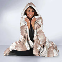 Mocha Mousse Aloha Hawaii Hooded Blanket Monstera Hibiscus Plumeria Seamless Vibes LT14 - Polynesian Pride