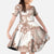 Mocha Mousse Aloha Hawaii Kid Short Sleeve Dress Monstera Hibiscus Plumeria Seamless Vibes - Polynesian Pride