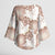Mocha Mousse Aloha Hawaii Kimono Sleeve Blouse Monstera Hibiscus Plumeria Seamless Vibes - Polynesian Pride