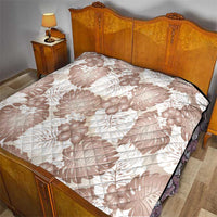 Mocha Mousse Aloha Hawaii Quilt Monstera Hibiscus Plumeria Seamless Vibes - Polynesian Pride